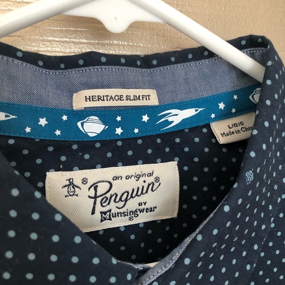 Dots and spaceship short sleeve - button down - Picture 2 of 3